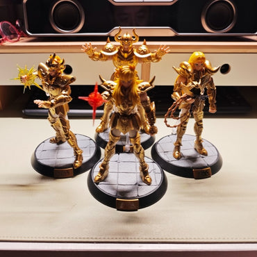 Genuine Blokees Saint Seiya Champion Class Action Figure Aiolos Taurus Aldebaran Pegasus Mu Aiolia Milo Toys Assembly Kits Gifts