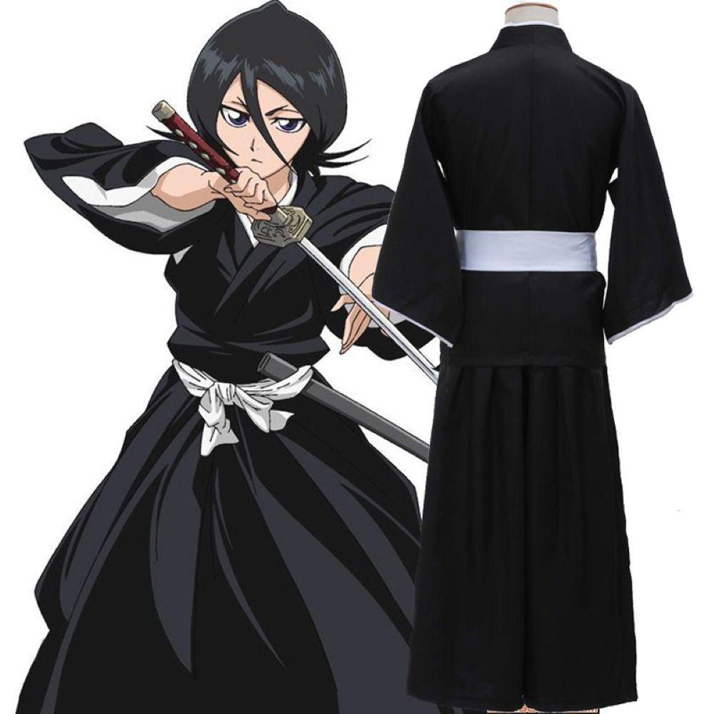 Bleach/Rukia Kuchiki Outfit COS Costume Japanese Anime Kimono Cosplay Costume