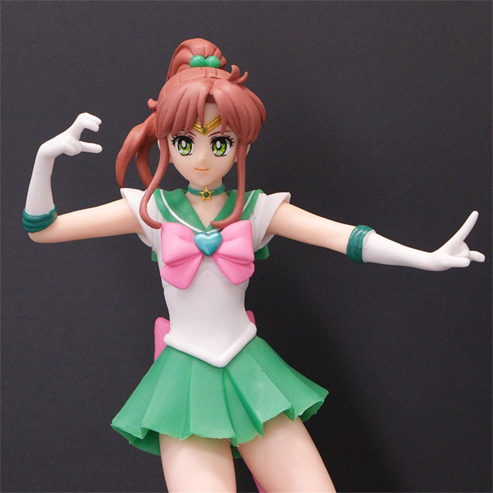 23cm Sailor Moon Anime Figura Marinheiro Marte Mercúrio Júpiter Vênus Saturno Action Figure Modelo Brinquedos Colecionáveis Presente de Aniversário para Crianças