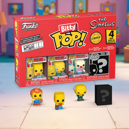 The Simpsons 4 Pacotes de Funko Bitty Pop Desenho Animado Bart Maggie Mini Bonecos Caixa Surpresa Colecionável Edição Limitada Brinquedos Presente Infantil