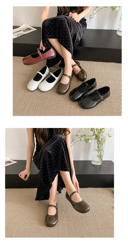 2025 New Elegant Comfortable and Versatile Woman Round Toe Lady Barefoot Flats Elegant Soft Sole Ballerina Party Mary Jane Shoes