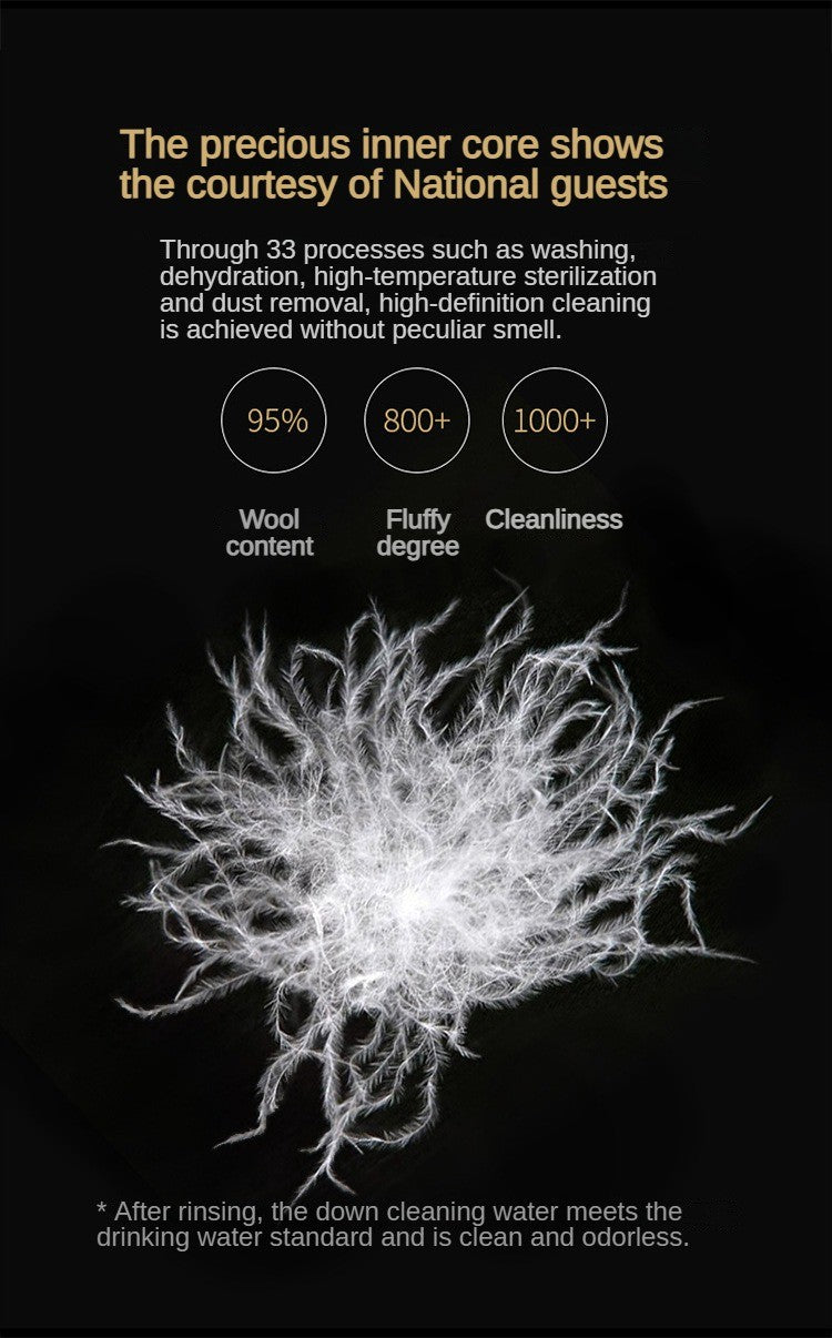 95% Goose Down Pillow White Cotton PillowCover Rectangle Bedroom Sleep 5-Star Hotel Pillow Low-Mid-high Pillows for Sleeping