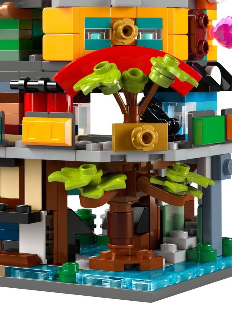 Lego 40705 Micro Ninjago Jardim Cidade Blocos de Construção para Meninos e Meninas Construindo Brinquedos Infantis