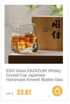Copo de Uísque Japonês de Gelo para Uísque Puro Copos de Uísque de Montanha 3D Caixa de Presente de Madeira Taça de Conhaque Copo de Vodca Copo de Vinho