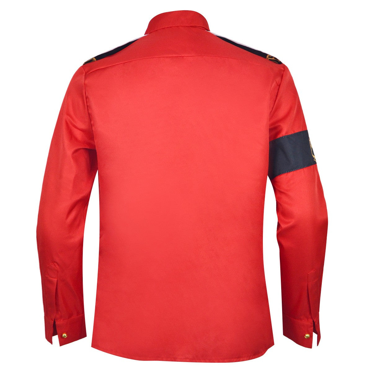 Michael Jackson Impersonator RetroCTEAntiWar Patch EmbroideredShirt Men's Military Style Long SleeveButtonDown Shirt Collectible