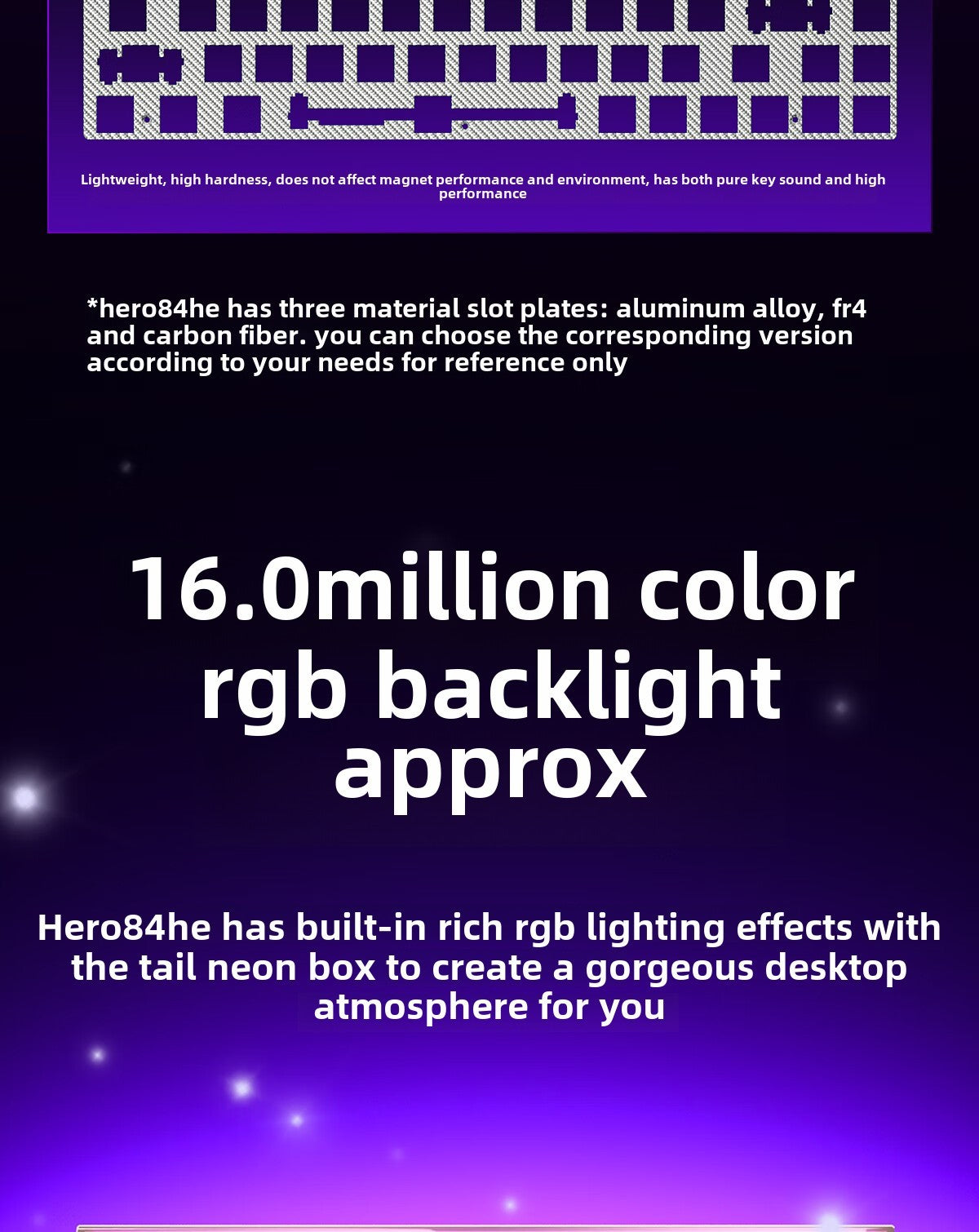 AULA HERO 84 HE Wired Mechanical Keyboard Music Rhythm RGB Backlit Magnetic Switch 8K Return Rate 128K Scan Rate Gaming Keyboard