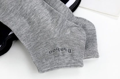 10 Pairs / Pack Men's Bamboo Fiber Socks Short High Quality New Casual Breatheable Anti-Bacterial Man Ankle Socks Men