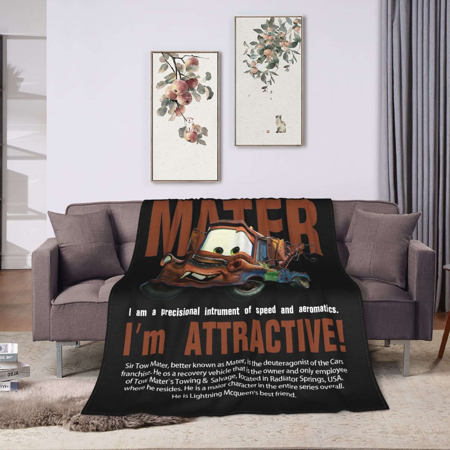 Mater Lightning McQueen Cars Blankets Flannel Spring Autumn  Multi-function Soft Throw Blanket for Home Travel Bedspread