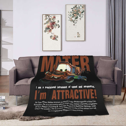 Mater Lightning McQueen Cars Blankets Flannel Spring Autumn  Multi-function Soft Throw Blanket for Home Travel Bedspread