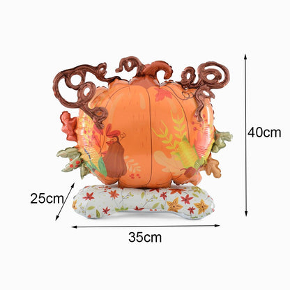 Cartoon Animal Standing Squirrel Balloon Pinecone Shaped Aluminum Film Balloon Forest Theme Baby Shower Birthday Party Decor