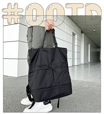 Mochila Feminina e Masculina Grande Capacidade Unissex Mochilas Nylon Impermeável Bolsa Esportiva Bolsas Escolares Tendência Portátil Lazer Viagem Bolsa de Mão