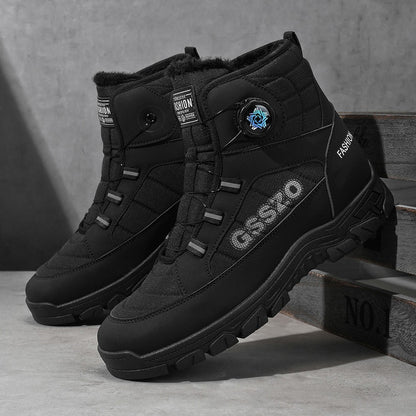 Winter New Swivel Buckle Fleece Waterproof Snow Boots Outdoor Non-slip and Wear-resistant