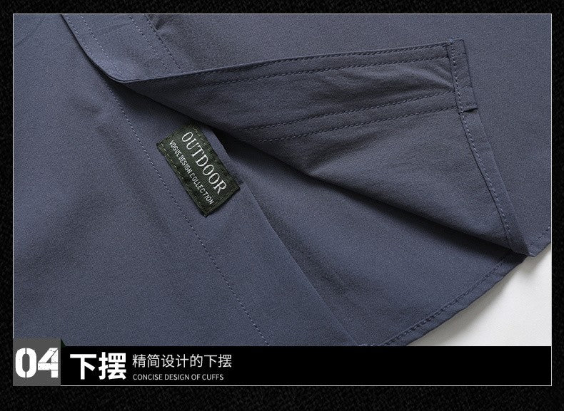 Summer Men Short Sleeve Shirt Men Breathable Tactical Work Shirt Tops Outdoor Casual Quick Dry Multi-pocket Camping Cargo Shirts