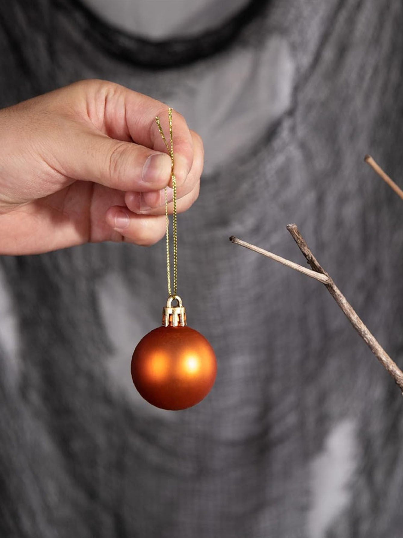 Hallowmas Decoration Balls Christmas Tree Hanging Ornaments Halloween Shiny Ball Festival Family Party Decorations