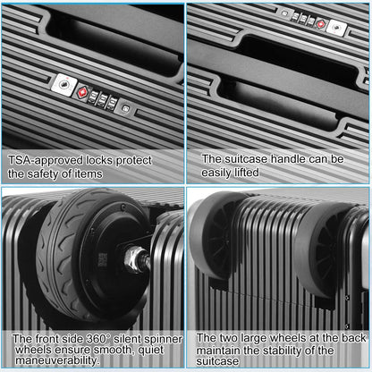 20 Inch Electric Suitcase 40L Large Capacity Boarding Trolley Case With TSA Lock For Men Women Rideable Travel Rolling Luggage