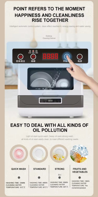 Household Countertop Disinfect Portable Embedded Dishwasher Machine Without Installation