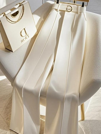 Faionable High Waist Wide Leg Casual Pants Women's Spring Autumn New Sle High Sensation Straight Tube Pants Trendy