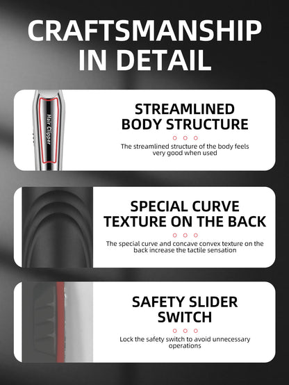 Kemei Professional Alloy Hair Trimmer Electric Beard Trimmer Rechargeable Hair Clipper Haircut Machine for Men KM-032