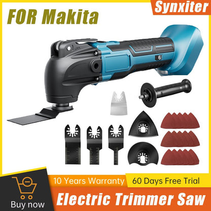 Ferramenta Multifuncional Oscilante para Bateria Makita 18V Serra Elétrica Aparador Ferramenta Oscilante para Cortar Raspar Lixar Ferramenta Elétrica