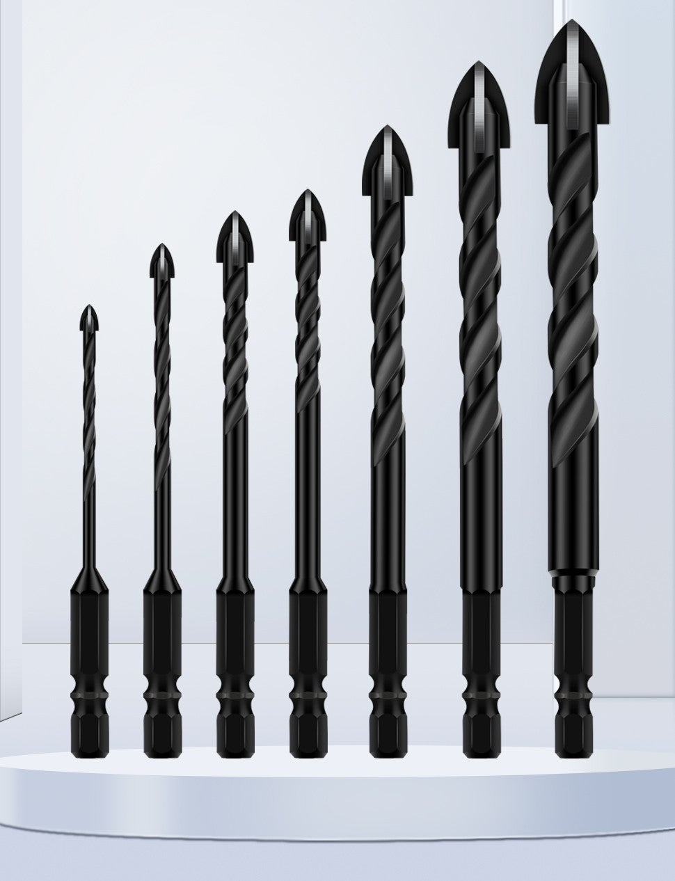 Cross Hex Tile Drill Bit For Glass Concrete Ceramic Tile Hole Opener Tunsten Carbide Hard Alloy Bits Set Tools 3 4 5 6 8 10 12mm