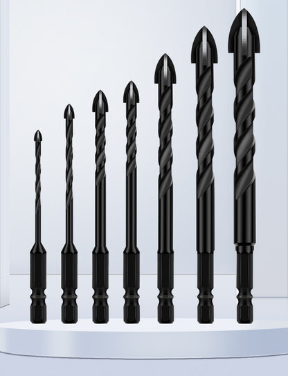 Cross Hex Tile Drill Bit For Glass Concrete Ceramic Tile Hole Opener Tunsten Carbide Hard Alloy Bits Set Tools 3 4 5 6 8 10 12mm
