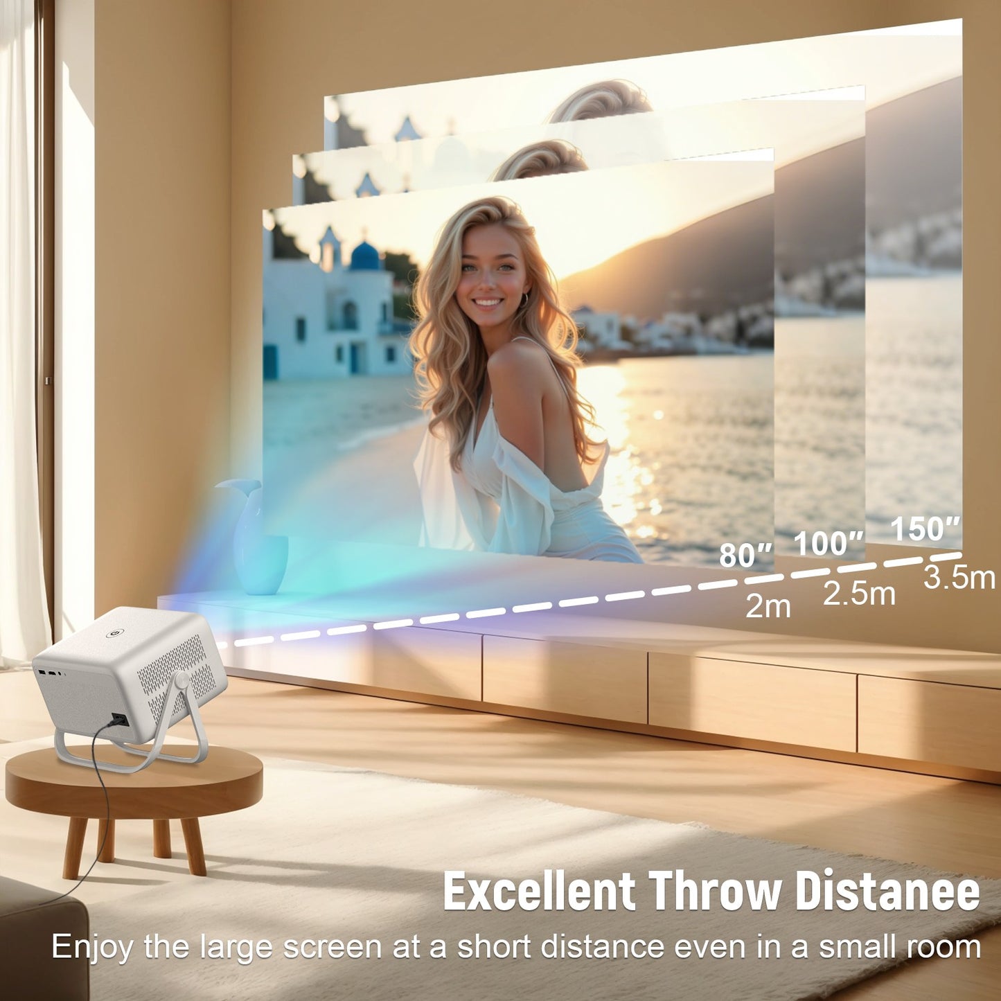 Velec Projector 650 ANSI 4K HD 1080P Android 14 Auto Focus Wifi6 BT5.2 Portable Outdoor Video Smart Home Theater Proyector TP350