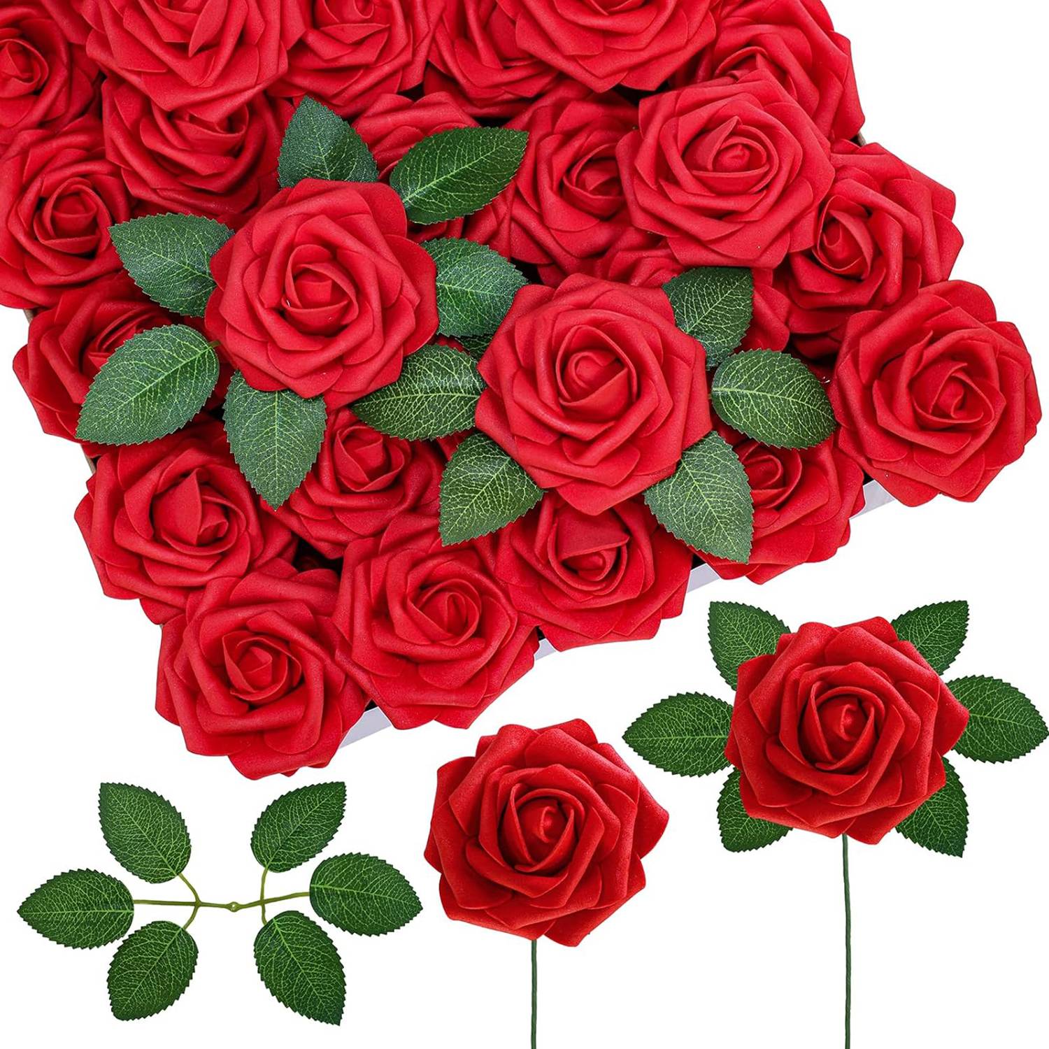 Artificial Flower PE Foam Rose Wedding Wreath Bride Bouquet Festival Decoration Accessory Home Room Outdoor Yard Diy Cheap Props