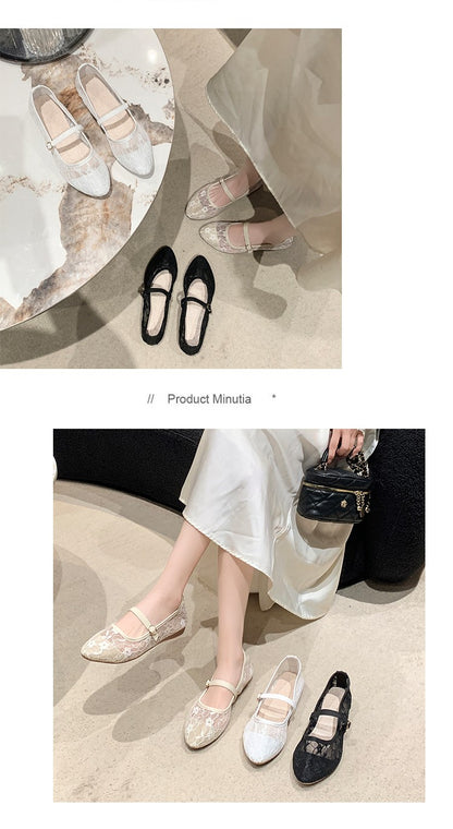 2024 New Women Flats Shoes Summer Ballet Flats Fashion Bow Women Shoes Slip on Sweet Hollow Flat Shoes Female Zapatos De Mujer