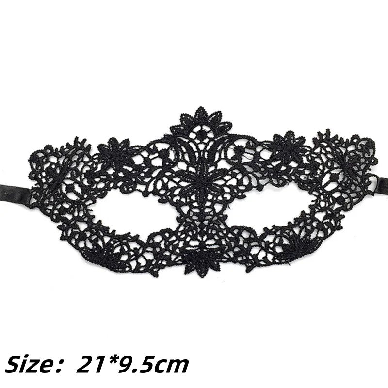 Sexy Women Black Lace Floral Eye Mask Masquerade Prom Face Mask Princess Queen Party Makeup Cosplay Nightclub Lace Mask Props