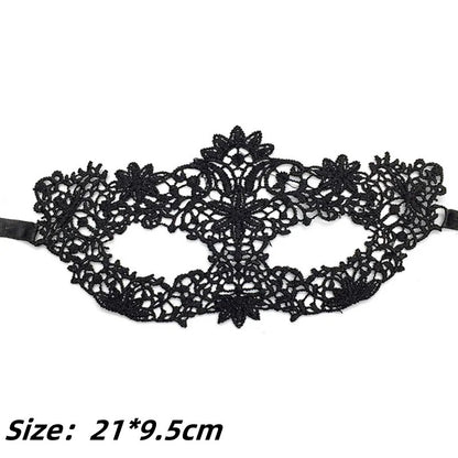 Sexy Women Black Lace Floral Eye Mask Masquerade Prom Face Mask Princess Queen Party Makeup Cosplay Nightclub Lace Mask Props