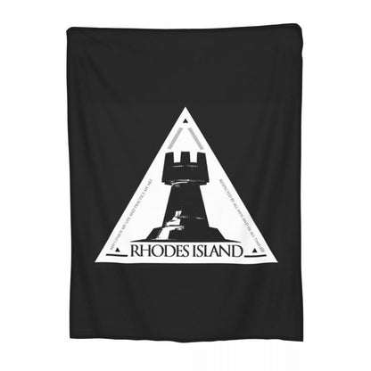 Arknights Rhodes Island Emblem Blanket Flannel Sofa Throw Blanket Super Soft for Home Bedroom Travel Throws Bedspread Quilt