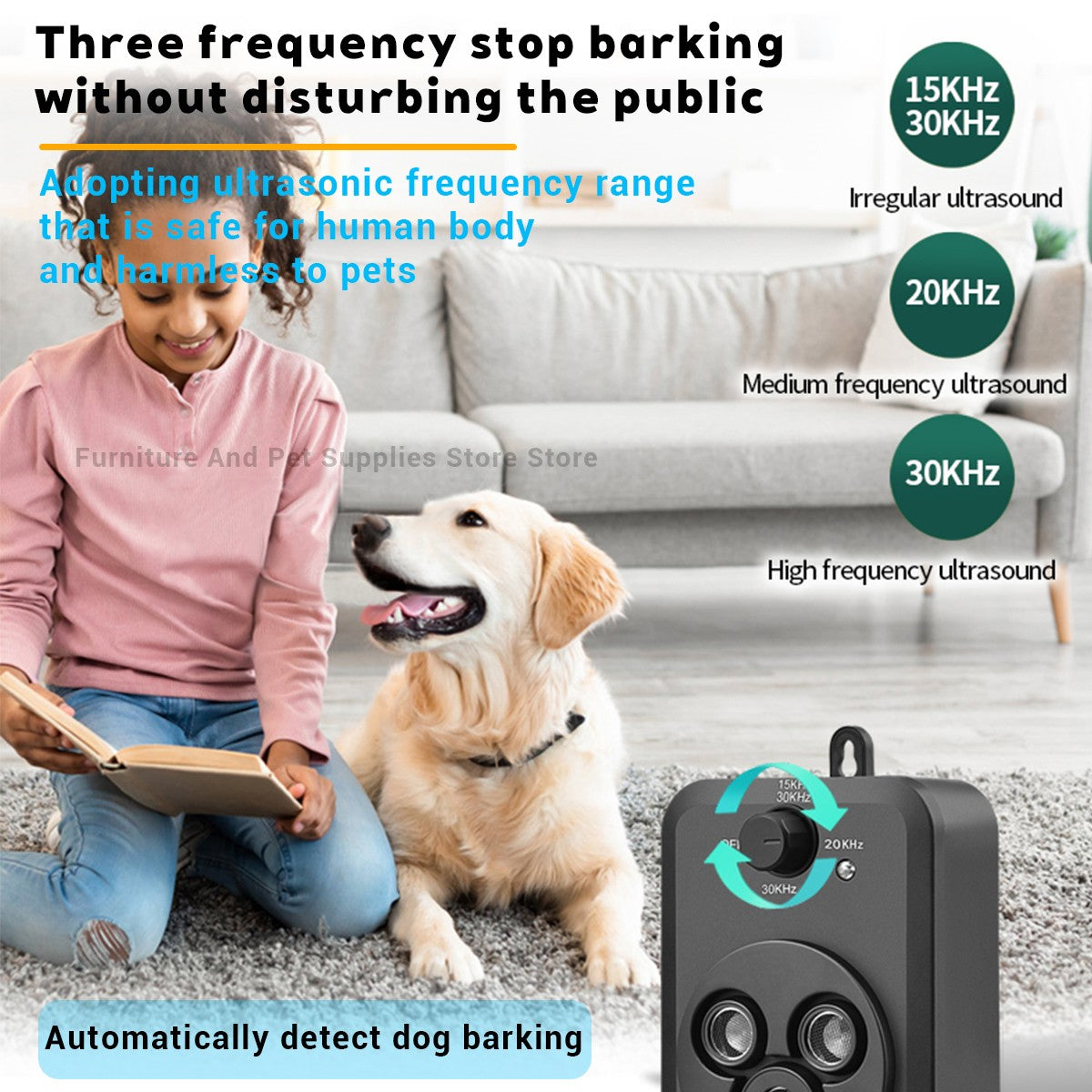 Dispositivos Anti Latido Dispositivos de Controle Automático de Latidos com 3 Modos Ultrassônicos para Cães Dispositivos para Parar Latidos de Cães