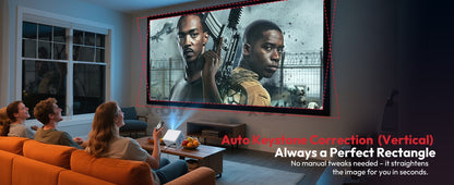 Projetor XGODY N6/N6 Pro Netflix Oficialmente 4K Controle de Voz Smart Android TV Whale OS 8/32GB ROM para Home Theater de Filmes