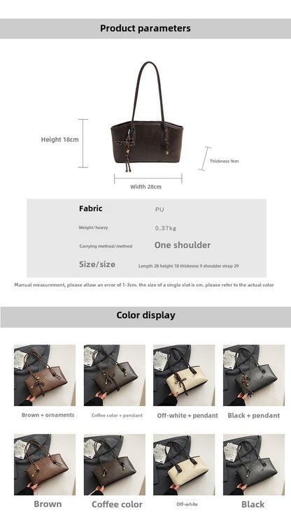 PU Leather Shoulder Bags For Women 2025 Winter Y2K Trend Female Crossbody Bag Lady Handbags And Purses Retro Tote Bag bolso