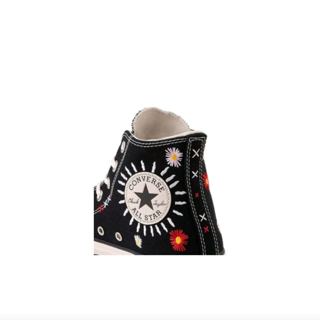 Converse Chuck Taylor All Star Hi Friends For Life Women's Skateboarding Shoes, Light Weight, Casual Sneakers, Black