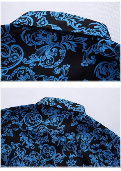 New Summer Men's Short-sleeved Printed Shirts, Turn-down Collar Single-breasted Hawaiian/vacation Shirt, Asian Sizes M-7XL.