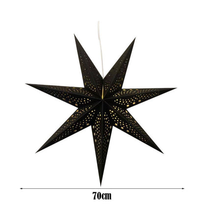 New 50/70cm Hollow Star Pendants Christmas Decorations Eid Mubarak Star Lanterns Folding Hanging Paper Stars Party Decorations