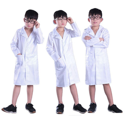 Science Lab Student White Coat Halloween Carnival Party Doctor Cosplay Costume Suitable For Height 100-170cm