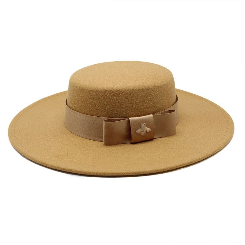 CHAPÉU FEMININO Chapéu Coco Chapéu Fedora Para Mulheres Chapéu Branco Plano Cinto De Luxo Senhoras Chapéu De Casamento Chapéus Fedora Outono Inverno ?????
