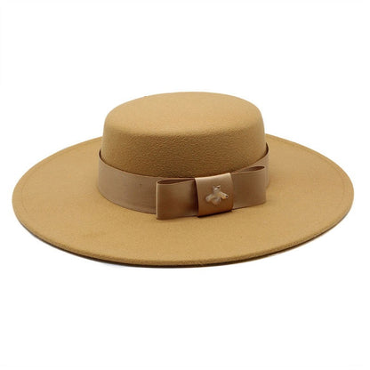 CHAPÉU FEMININO Chapéu Coco Chapéu Fedora Para Mulheres Chapéu Branco Plano Cinto De Luxo Senhoras Chapéu De Casamento Chapéus Fedora Outono Inverno ?????