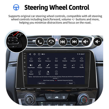 Para Honda CRV CR-V 2017-2021 CarPlay Android 14.0 Aparelho de Som Automotivo Rádio GPS Navegação Bluetooth WiFi 2+32GB Unidade Principal SWC ASP FM/RDS
