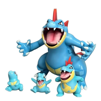 Desenho Animado Anime P0kemon Totodile Croconaw Feraligatr Boneco de Ação Modelo de Estátua de Mesa Brinquedo de Presente