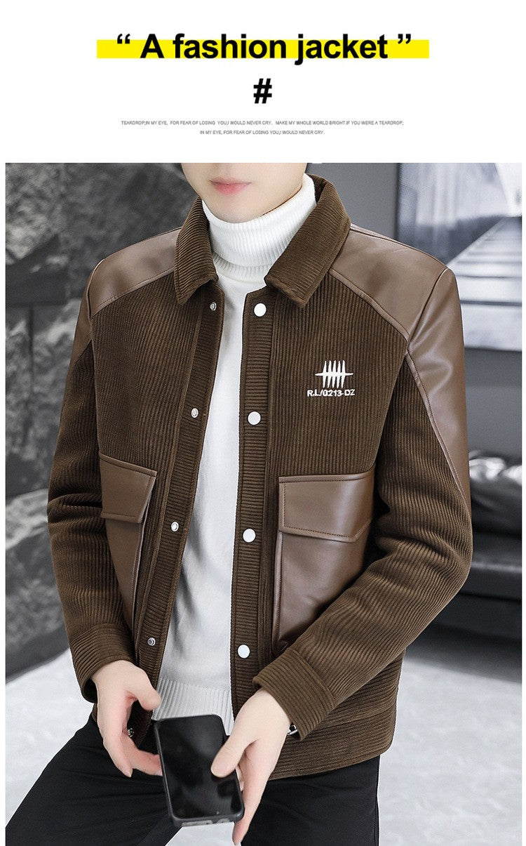 Korean Winter Jacket for Men Thickened and Warm Wool Blends Jacket Casual Business Streetwear Overcoat Social Men Clothing 2023