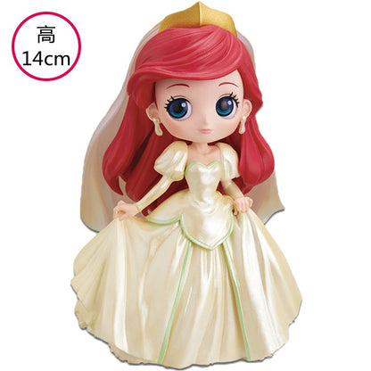 Bandai Disney A Pequena Sereia Anime Qposket Personagens Ariel Linha Glitter Boneco de Ação Modelo Colecionável Brinquedos Presente de Aniversário