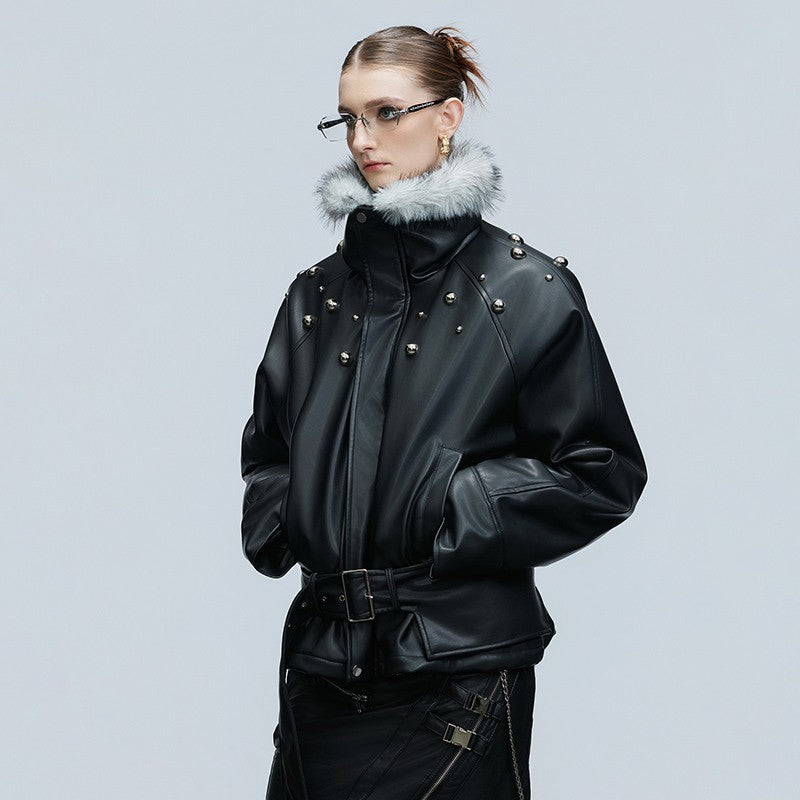 LUZHEN Winter Fashion High Quality Reversible Design Fur Liner Warm Leather Parka Men Original 2025 New Niche Padded Coat JY4797