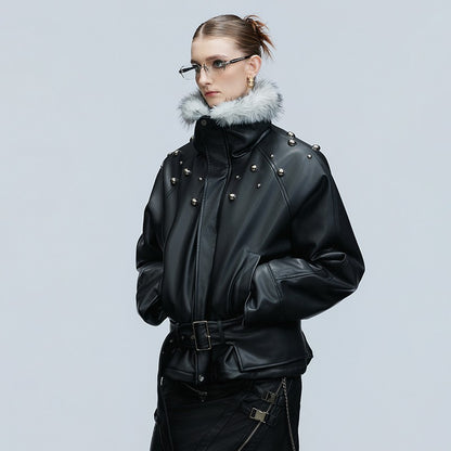 LUZHEN Winter Fashion High Quality Reversible Design Fur Liner Warm Leather Parka Men Original 2025 New Niche Padded Coat JY4797