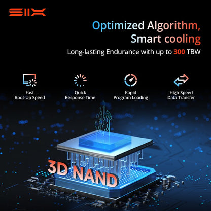 SIX X4000 3000MB/s M.2 PCIe 3.0 SSD 512GB, Unidade de Estado Sólido Interna, 260K IOPS, 300TBW, Armazenamento de Alta Velocidade para Desktop/Laptop