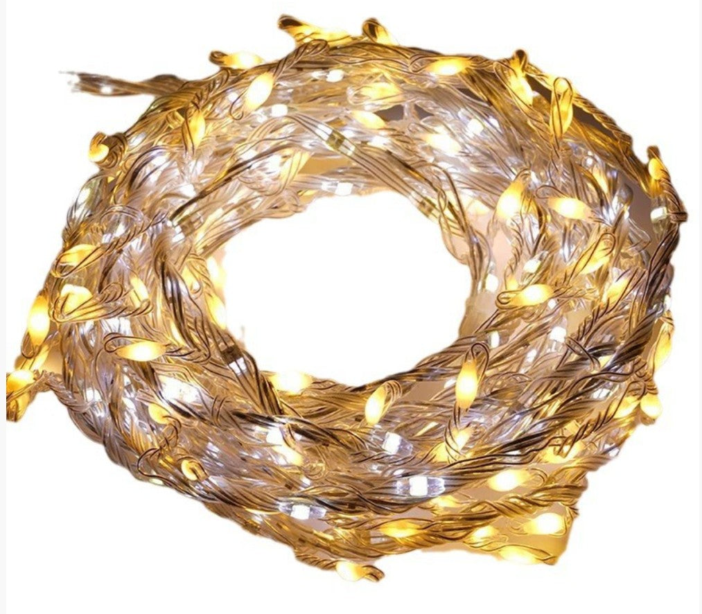 2.5M 232LED Fairy Lights String with Flat Cables Flowing Strobe Copper Wire Lights Festival Outdoor Waterproof Decorative Lights