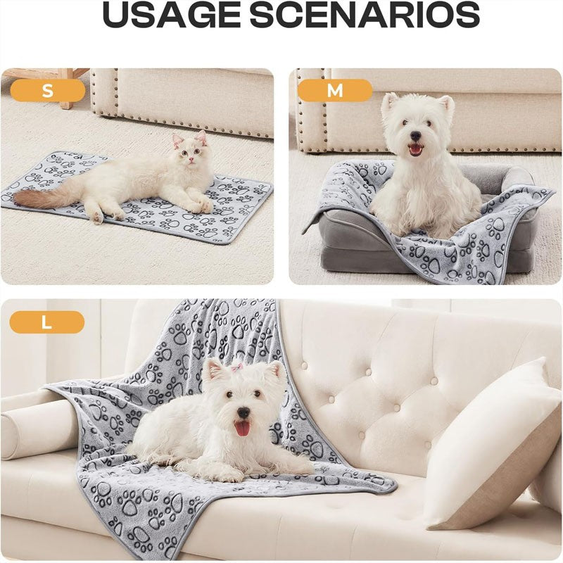 2 Peças Macia Fofa Manta para Pets de Alta Qualidade Desenho Animado Bonito Pata Tapete para Cães Gatos Quente e Confortável