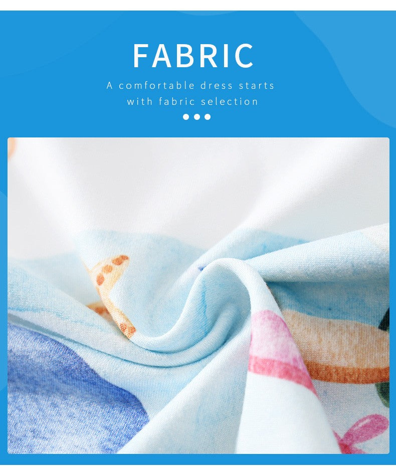 Newborn Clothing Cute Cartoon Marine Animal Print Comfortable And Soft 0-18 Boys And Girls Summer Short Sleeved Baby Jumpsuit